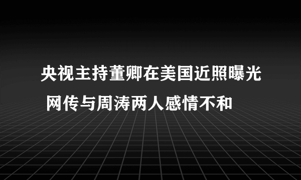 央视主持董卿在美国近照曝光 网传与周涛两人感情不和