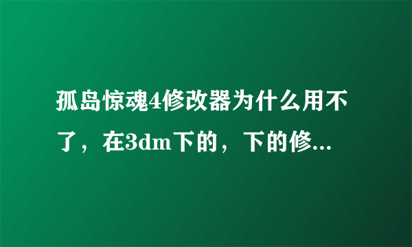 孤岛惊魂4修改器为什么用不了，在3dm下的，下的修改器都用不了