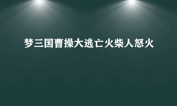 梦三国曹操大逃亡火柴人怒火