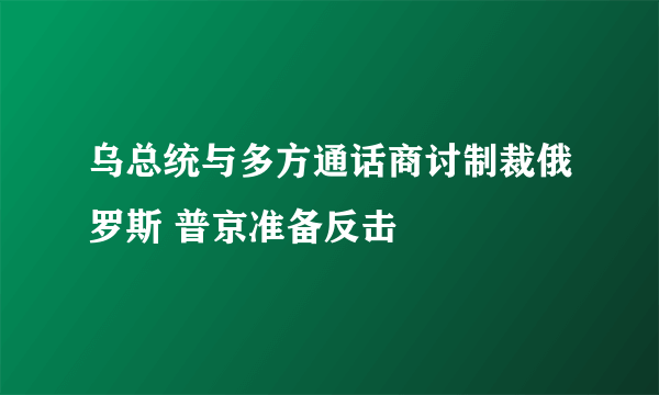 乌总统与多方通话商讨制裁俄罗斯 普京准备反击