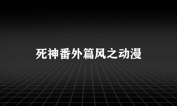 死神番外篇风之动漫