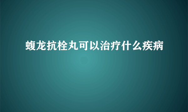 蝮龙抗栓丸可以治疗什么疾病