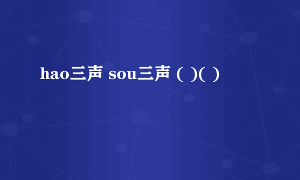 hao三声 sou三声 ( )( )