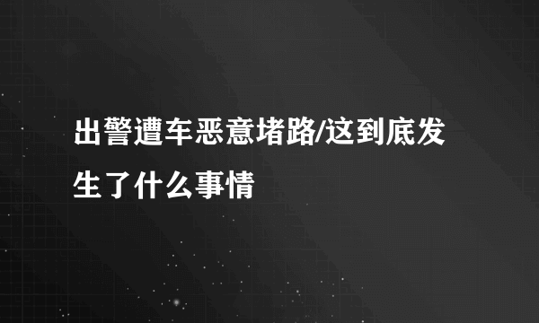 出警遭车恶意堵路/这到底发生了什么事情