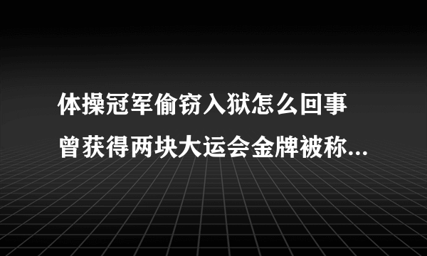 体操冠军偷窃入狱怎么回事 曾获得两块大运会金牌被称冠军乞丐