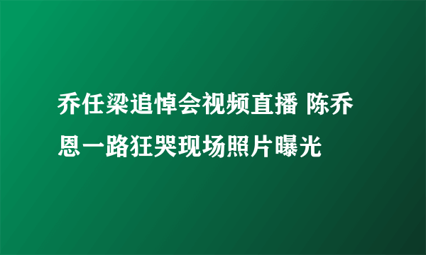 乔任梁追悼会视频直播 陈乔恩一路狂哭现场照片曝光