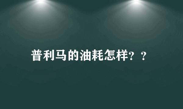 普利马的油耗怎样？？