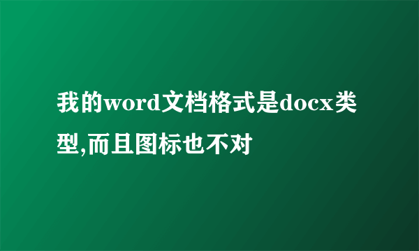 我的word文档格式是docx类型,而且图标也不对