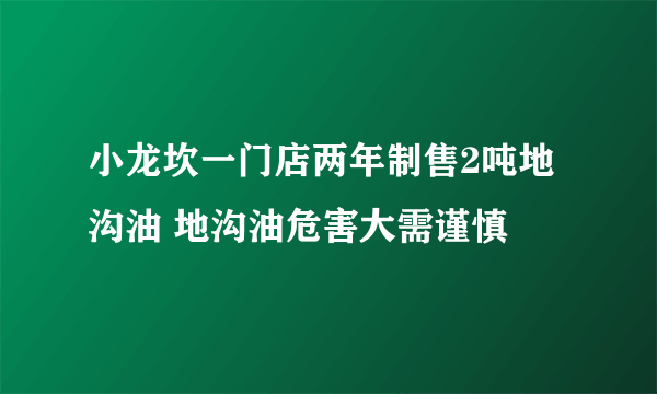 小龙坎一门店两年制售2吨地沟油 地沟油危害大需谨慎