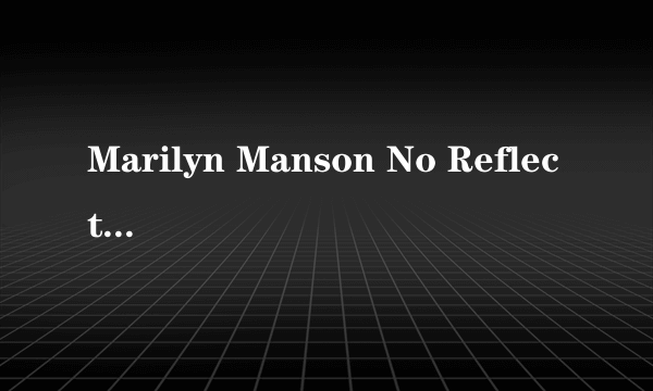 Marilyn Manson No Reflection中文歌词 不要翻译器翻译的，