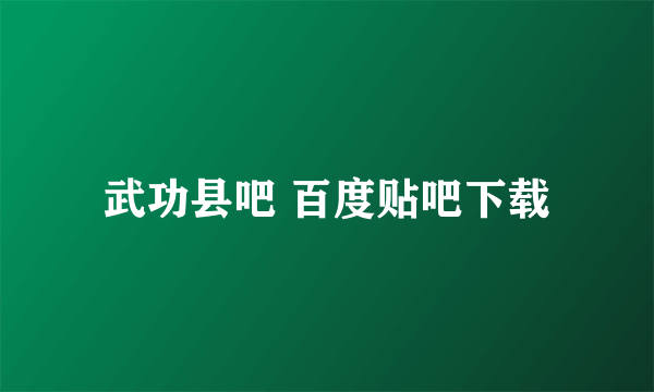 武功县吧 百度贴吧下载