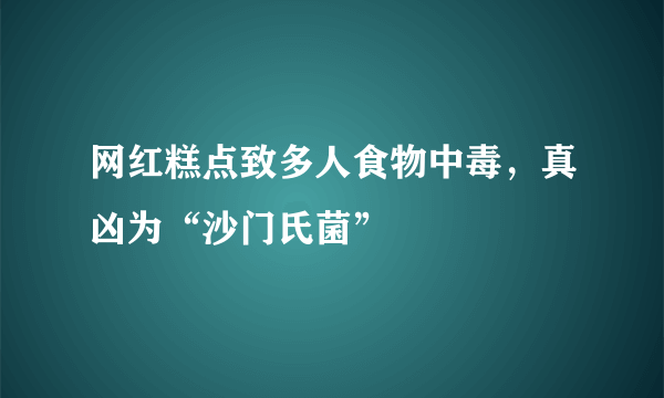 网红糕点致多人食物中毒，真凶为“沙门氏菌”