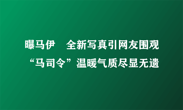 曝马伊琍全新写真引网友围观“马司令”温暖气质尽显无遗