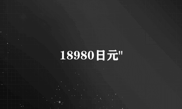 18980日元