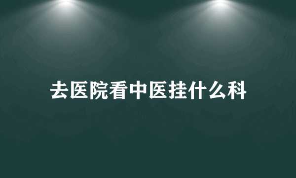 去医院看中医挂什么科