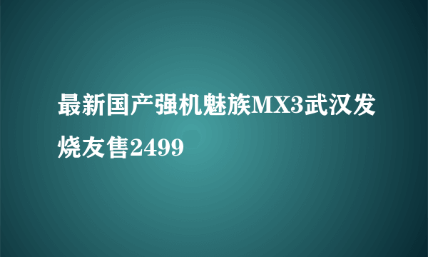 最新国产强机魅族MX3武汉发烧友售2499