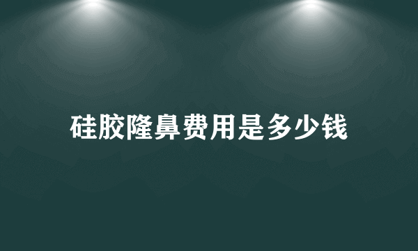 硅胶隆鼻费用是多少钱