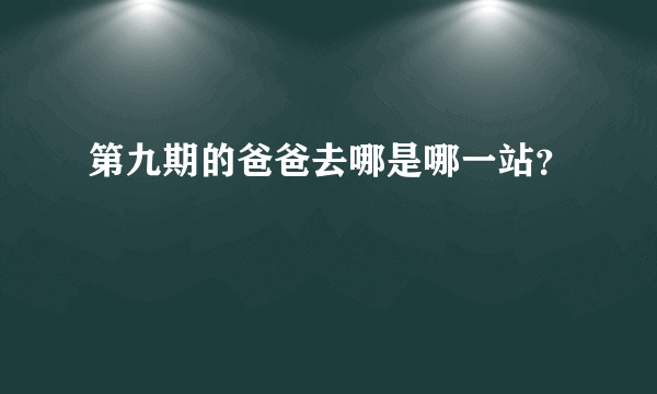 第九期的爸爸去哪是哪一站？