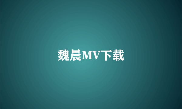 魏晨MV下载