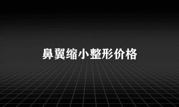 鼻翼缩小整形价格