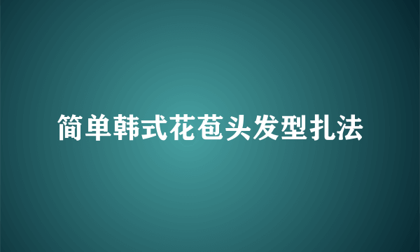 简单韩式花苞头发型扎法