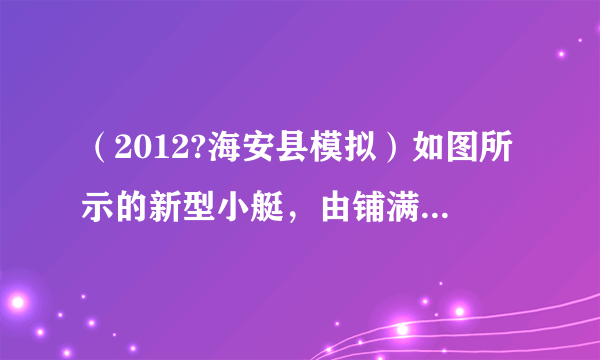 （2012?海安县模拟）如图所示的新型小艇，由铺满船面的光伏太阳能电池板提供工作能源，依赖太阳能进行环