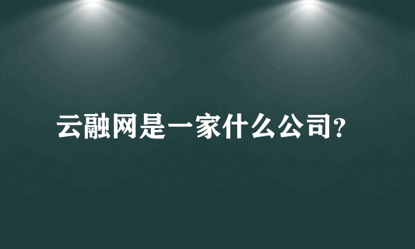 云融网是一家什么公司？