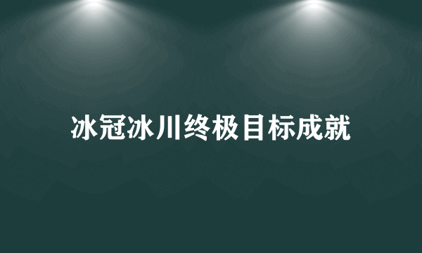 冰冠冰川终极目标成就