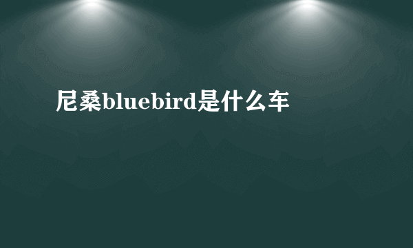 尼桑bluebird是什么车