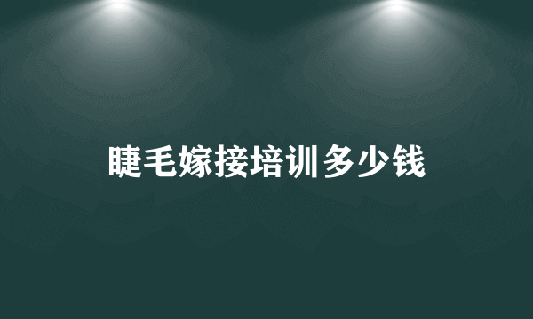 睫毛嫁接培训多少钱