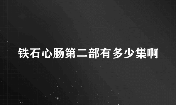 铁石心肠第二部有多少集啊