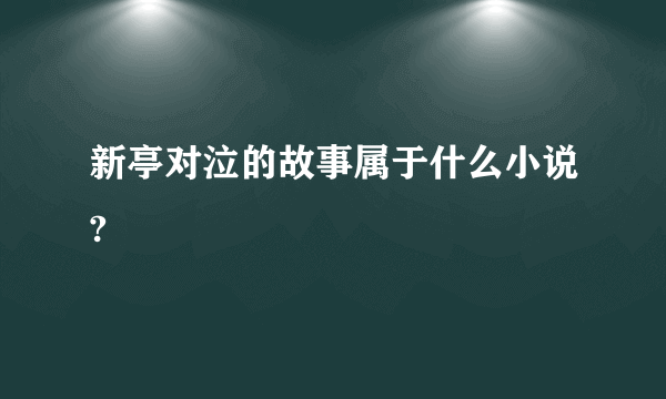 新亭对泣的故事属于什么小说?